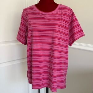 Sport Savvy cotton/span jersey striped T-shirt